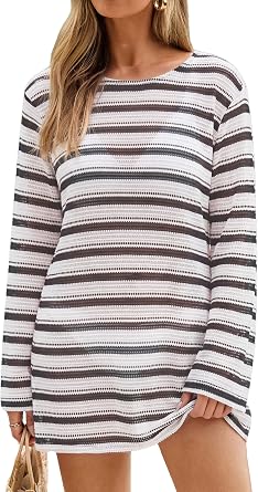 Glamaker Womens Swimsuit Coverup 2026 Crochet Bathing Suit Swimwear Summer Beach Mini Dress Resort Wear Vacation Outfits