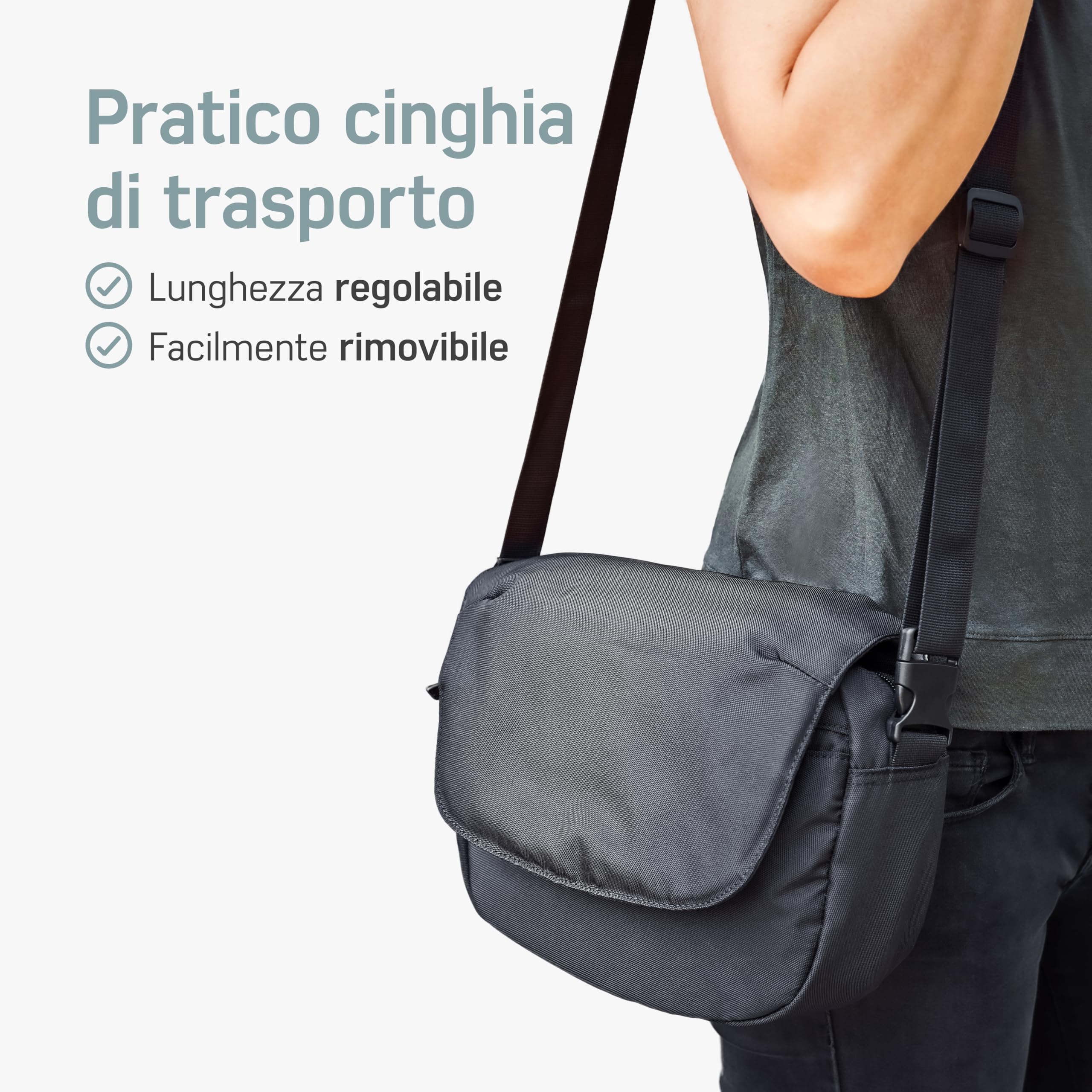 Borgen KLICKfix Borsa per manubrio bicicletta – Idrorepellente e capiente borsa per manubrio bicicletta 5 L – Borsa per manubrio bicicletta