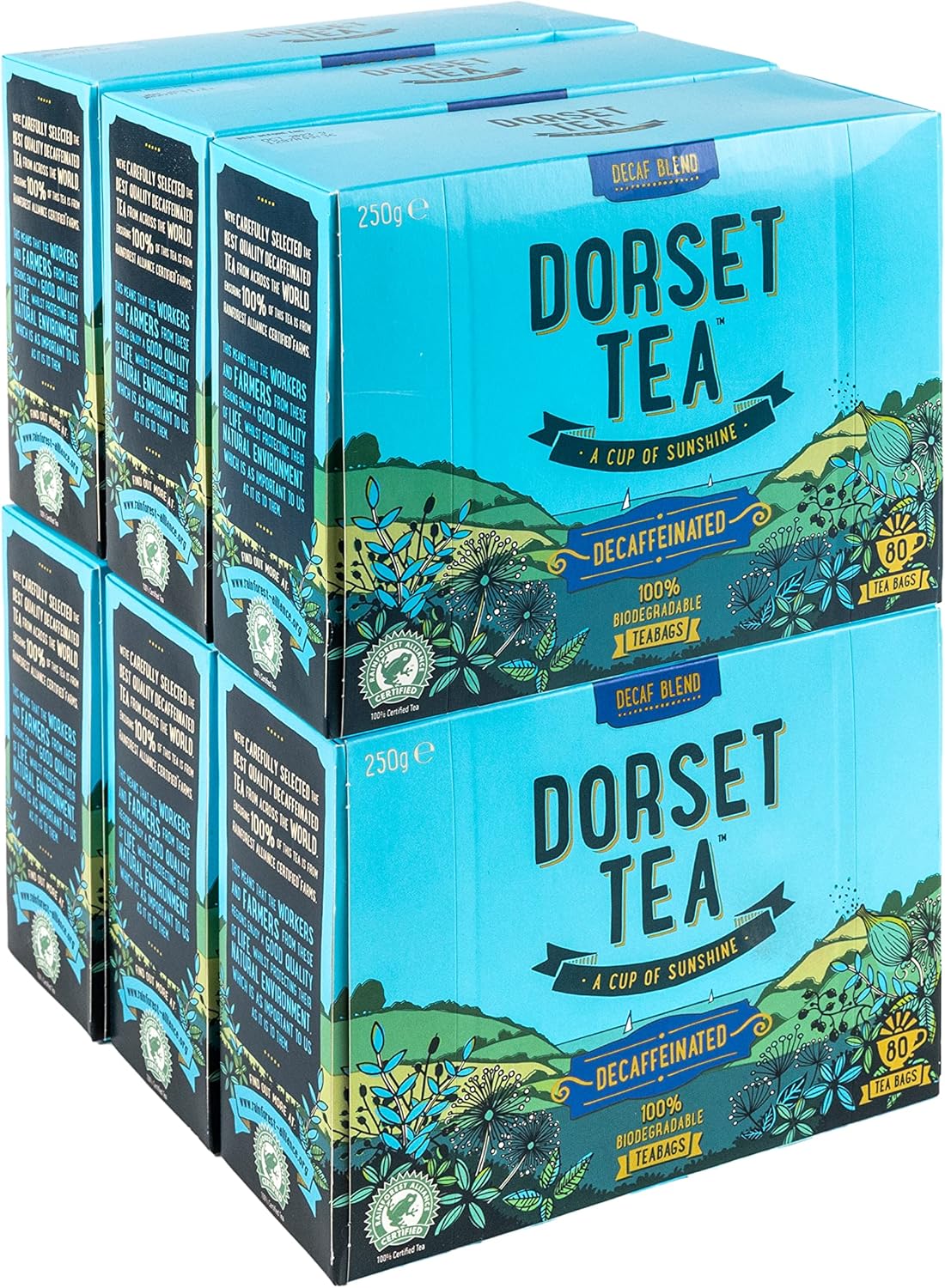 Dorset Tea Decaffeinated Biodegradable Teabags 6 x 80 (480 Teabags