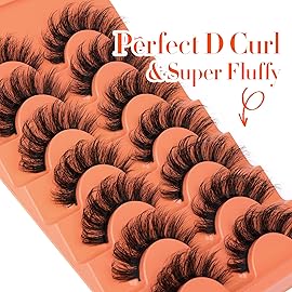 Mink Lashes Fluffy Dramatic Full False Eyelashes Volume Wispy Bushy 18MM Thick Fake Lashes Look Like Eyelash Extensions Pestaas7 Pairs Pack by JIMIRE