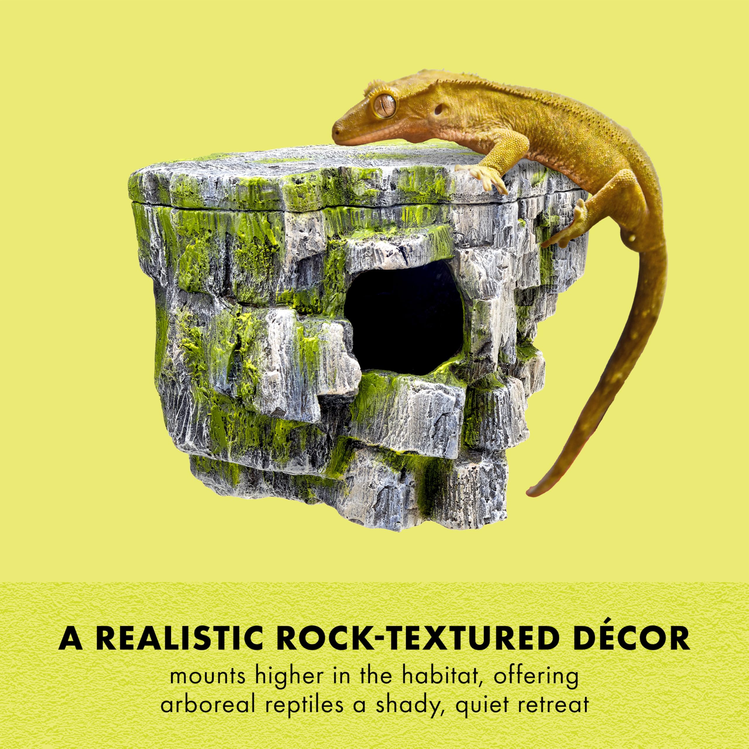 ZILLA Decorazione verticale Rock Cave 8,75 x 5,875 x 7,25, grigio