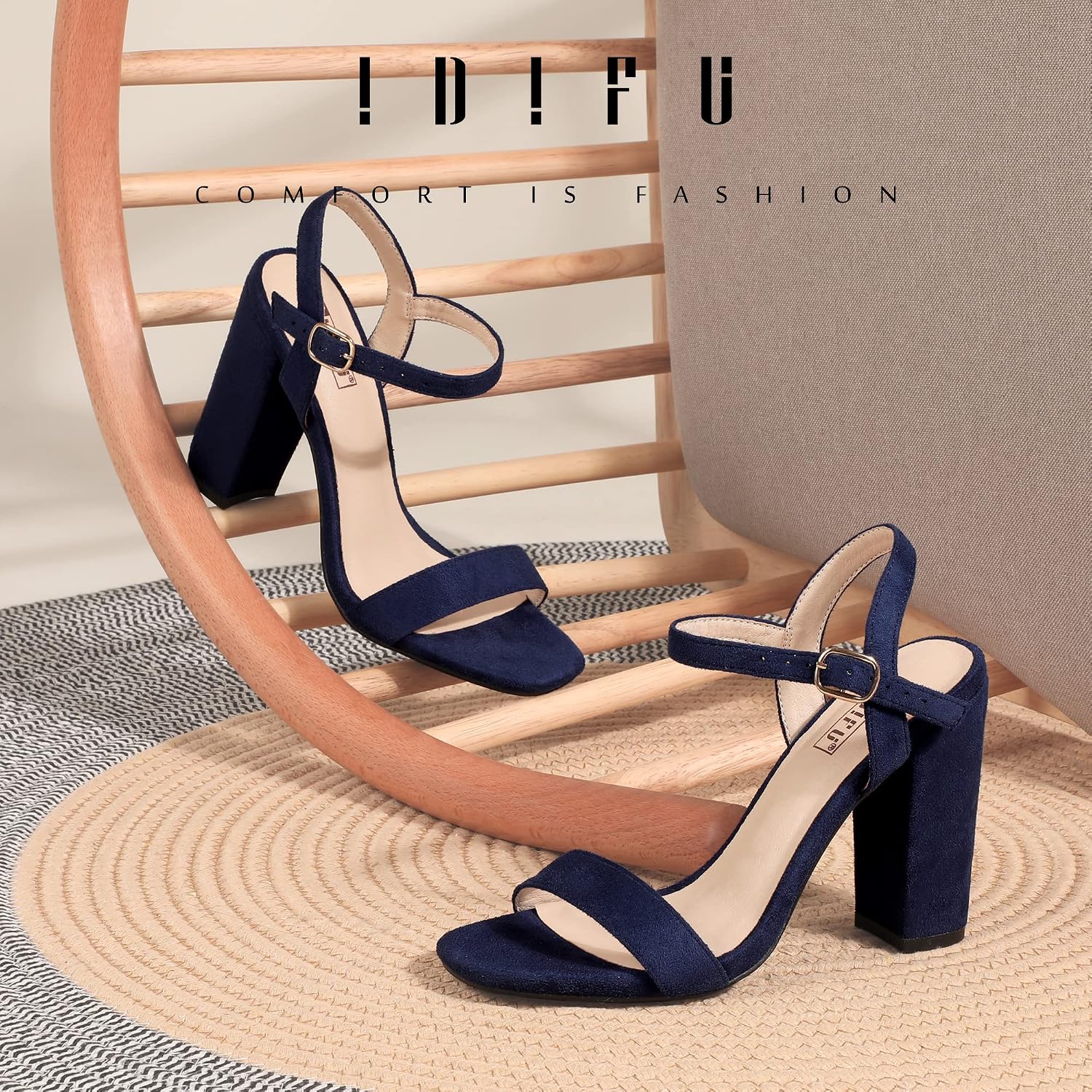 Buy IDIFU Black Nude Silver Gold Heels 