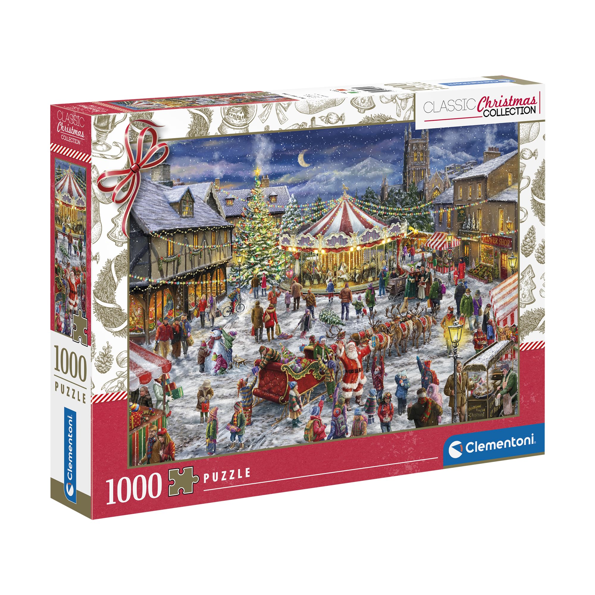Clementoni Jigsaw Puzzle Collection - The Christmas Fair 1000 Pieces - Puzzle For Adults 14-99 Years, Gift For Men/Women, Made In Italy, 81505