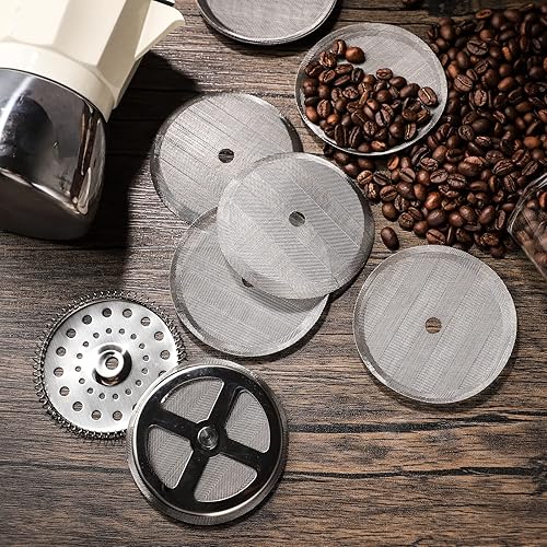 Miniatura 6 de Filtro de prensa francesa, pantalla de malla de acero inoxidable de 4 pulgadas y piezas de repuesto para cafetera de prensa francesa de 27.1 fl oz