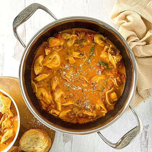 Miniatura 5 de 6 Piece Pot Set Hexagon Surface Hybrid Stainless Steel 1.5, 3, and 6 Quart Pots with Lids