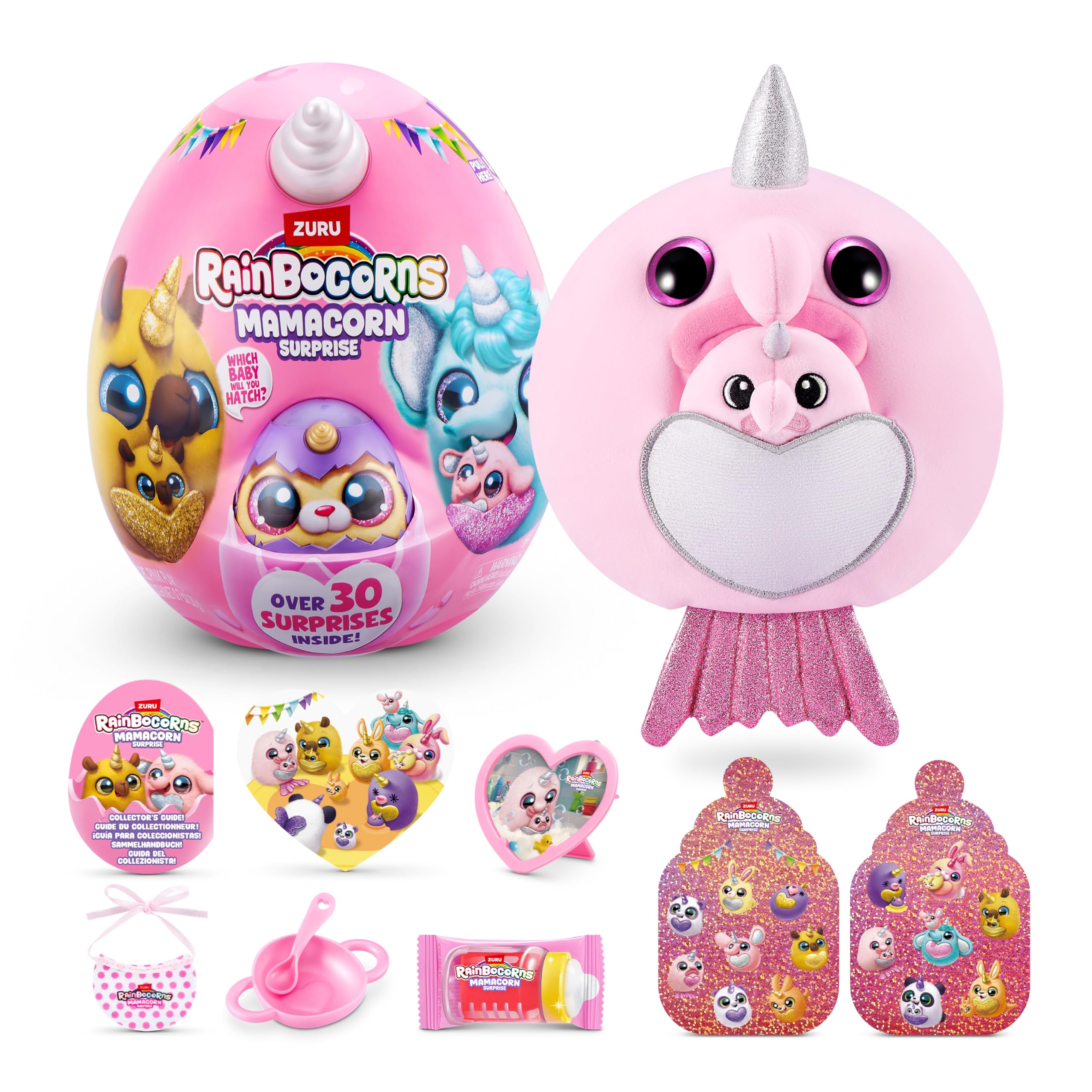 Rainbocorns Mamacorn Surprise Bolb Fish (BLOB) by ZURU, Collectible Plush Toy for Girls 3+, 7.36 x 9.06 x 11.02 inches