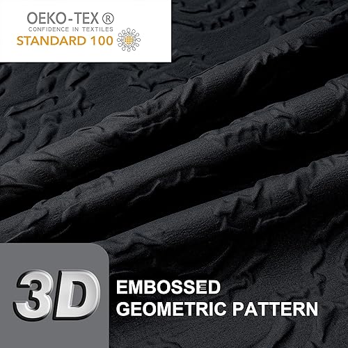 Miniatura 2 de OVZME Doven - Juego de 2 cortinas de oscurecimiento de habitación, con aislamiento térmico, ahorro de energía y reducción de ruido, para sala de