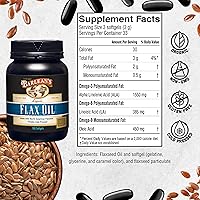 Vista 2 de Barlean's Suplementos de Aceite de Linaza Lignan Omega 3 6 9, Cápsulas Blandas de Semilla de Lino Prensadas en Frío con 1550 mg de Ácidos Grasos