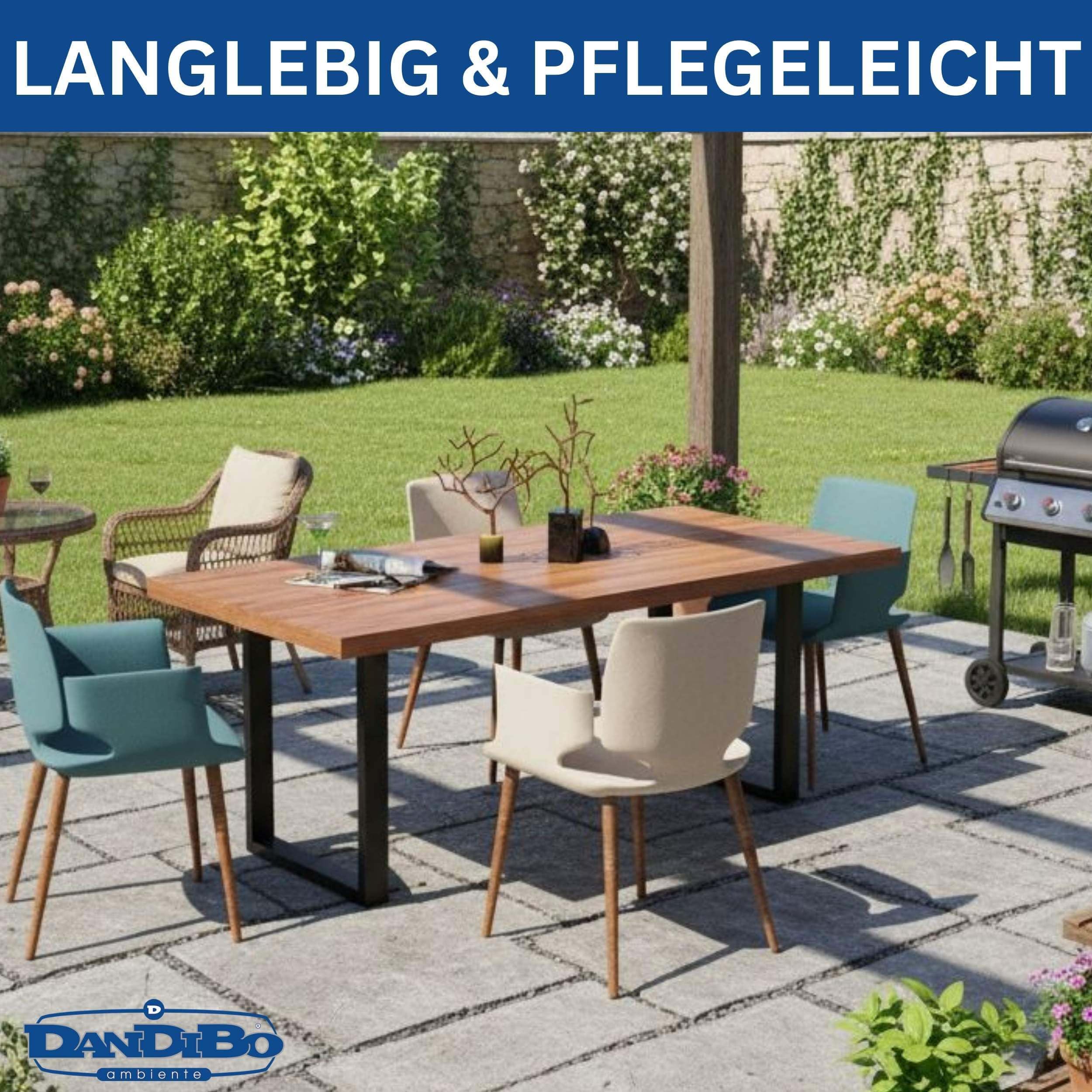 DanDiBo 2 x nogi stołu, metalowe, czarne, 72 x 70 cm, stelaż stołu z regulacją wysokości 96661, nogi do mebli, płozy do stołu jadalnego (72 x 70 cm)