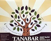 Vista 4 de Vermont Nut Free Chocolates Granola masticable TANABAR (pasas dulces), barras de 2.1 onzas, 12 unidades, sin nueces, sin huevos, Kosher