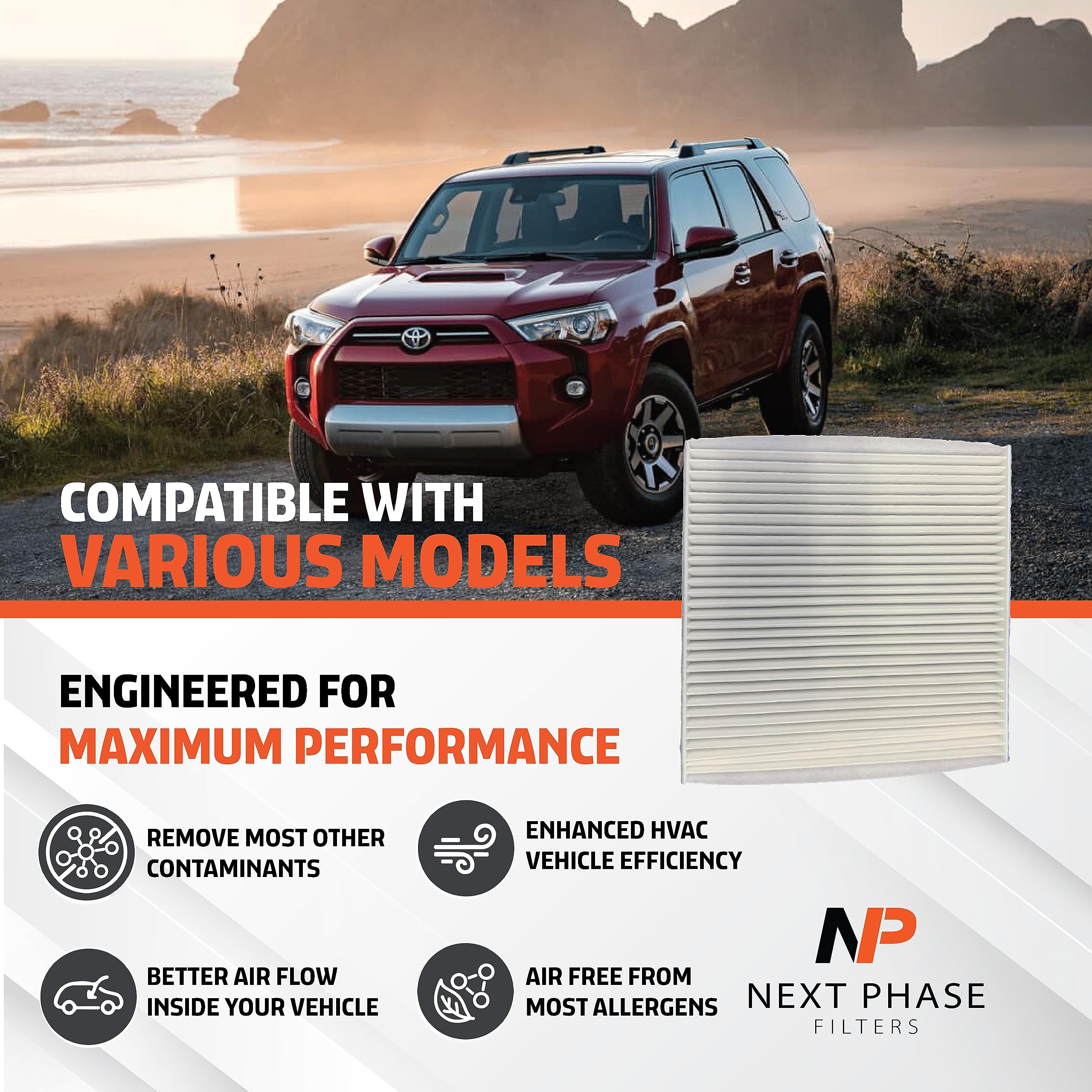 NEXT PHASE FILTERS MADE IN USA: NP3JC1A Cabin – Replaces O.E. 272773JC1A, 272773JC1C; Wix WP10009, Purolator C48162, Fram FDC11776, Champ CAF1903P - Climate Control System Accessories - View #2