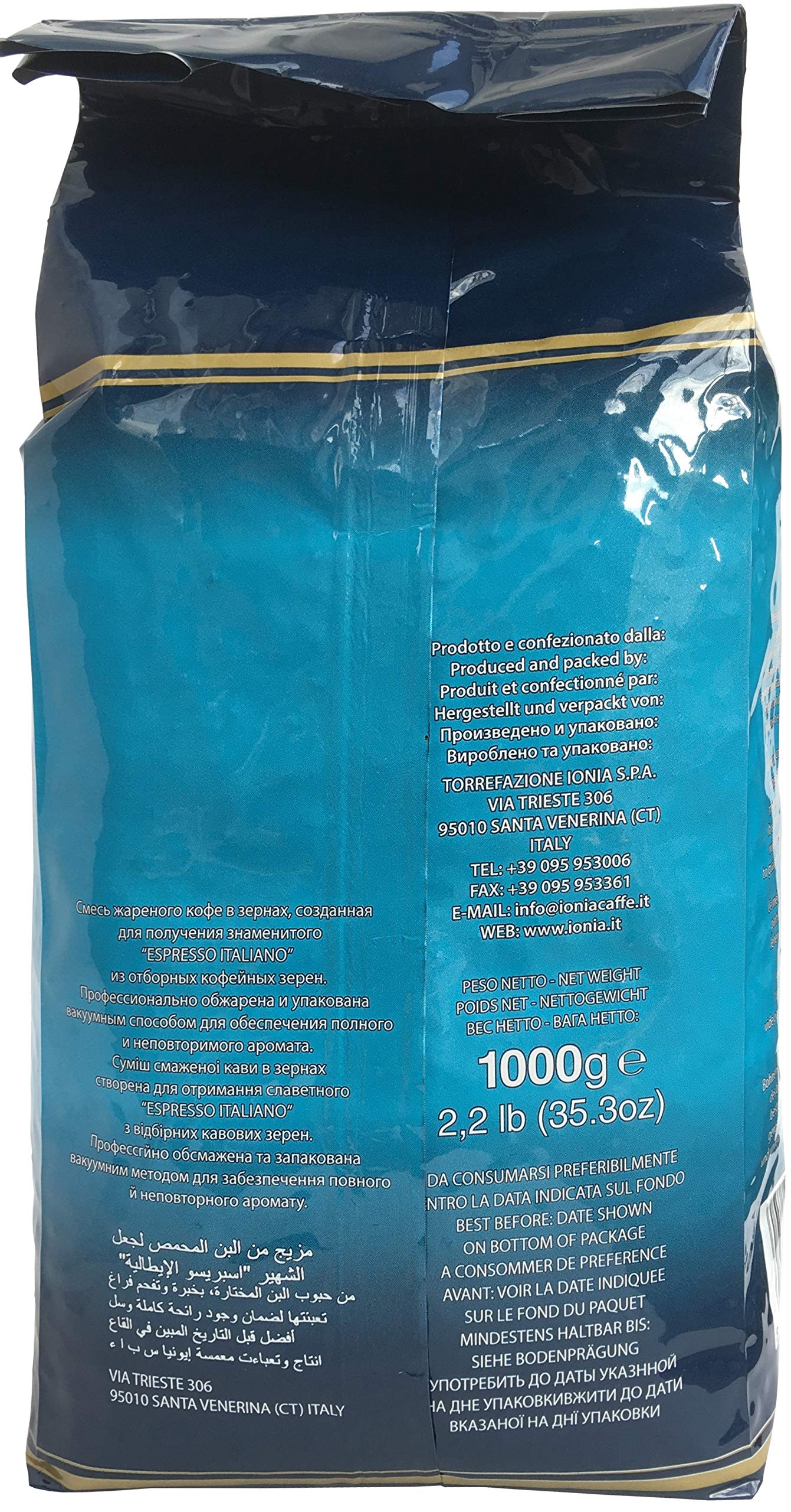 Ionia Kaffee Espresso Bohnen "100% Espresso" (3 X 1000g)
