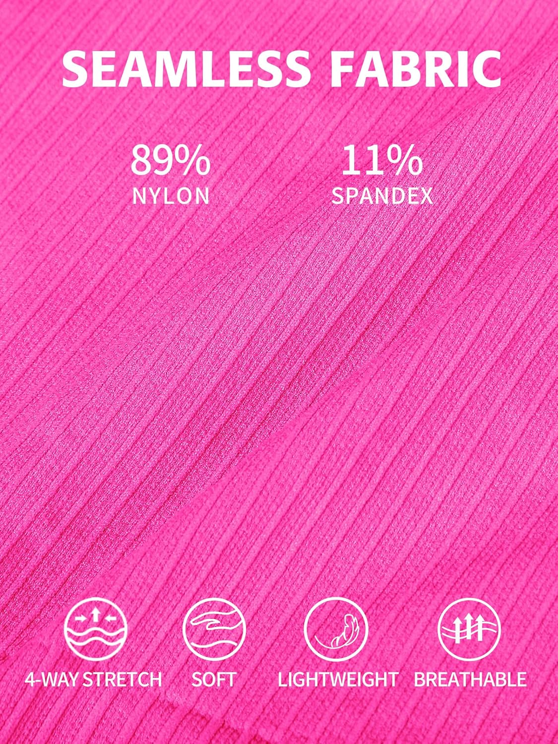 ATTRACO Women Ribbed Workout Crop Tops with Built in Bra Yoga Racerback Tank Top Tight Fit - Image 8