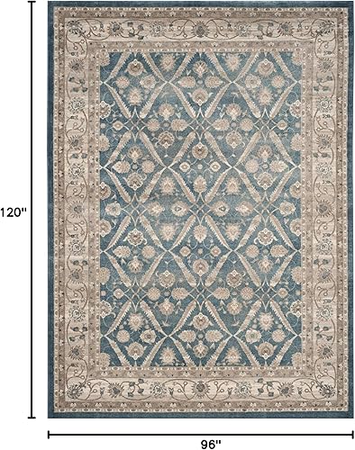 Miniatura 10 de SAFAVIEH Sofia Collection SOF378B - Alfombra bohemia tribal envejecida oriental, no desprende pelusa, para sala de estar, comedor y dormitorio, 8 x