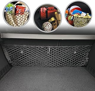 Envelope Style Automotive Elastic Trunk Mesh Cargo Net for Hyundai Kona Hybrid 2018-2025 - Premium Trunk Organizers and Storage - Luggage Net for Crossover - Best Car Organizer for Hyundai Kona EV