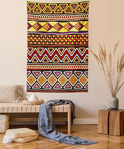 Miniatura 22 de Ambesonne Tapiz vintage, estilo retro de los años 50 y 60, estilo pin up de autos en películas de Hollywood, obra de arte para colgar en la pared