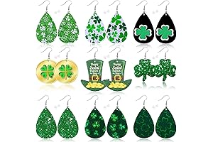 Incredible St Patricks Day Faux Leather Earrings Bulk!