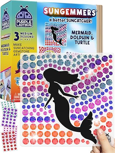 Vista 33 de PURPLE LADYBUG SUNGEMMERS - Kit de atrapasoles para ventana, actividades de verano para niños, regalos de cumpleaños para niñas y niños, Sol y arco