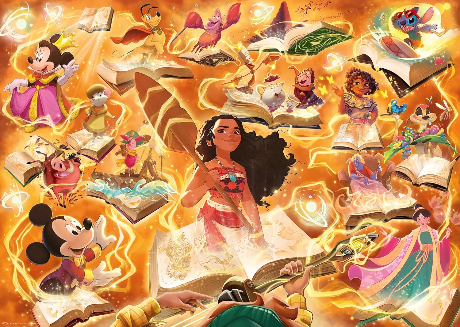 Ravensburger Disney Lorcana - Glimmers of The Realm: Amber 1000 Piece Jigsaw Puzzle | Premium Quality Made in Europe | FSC Certified Materials