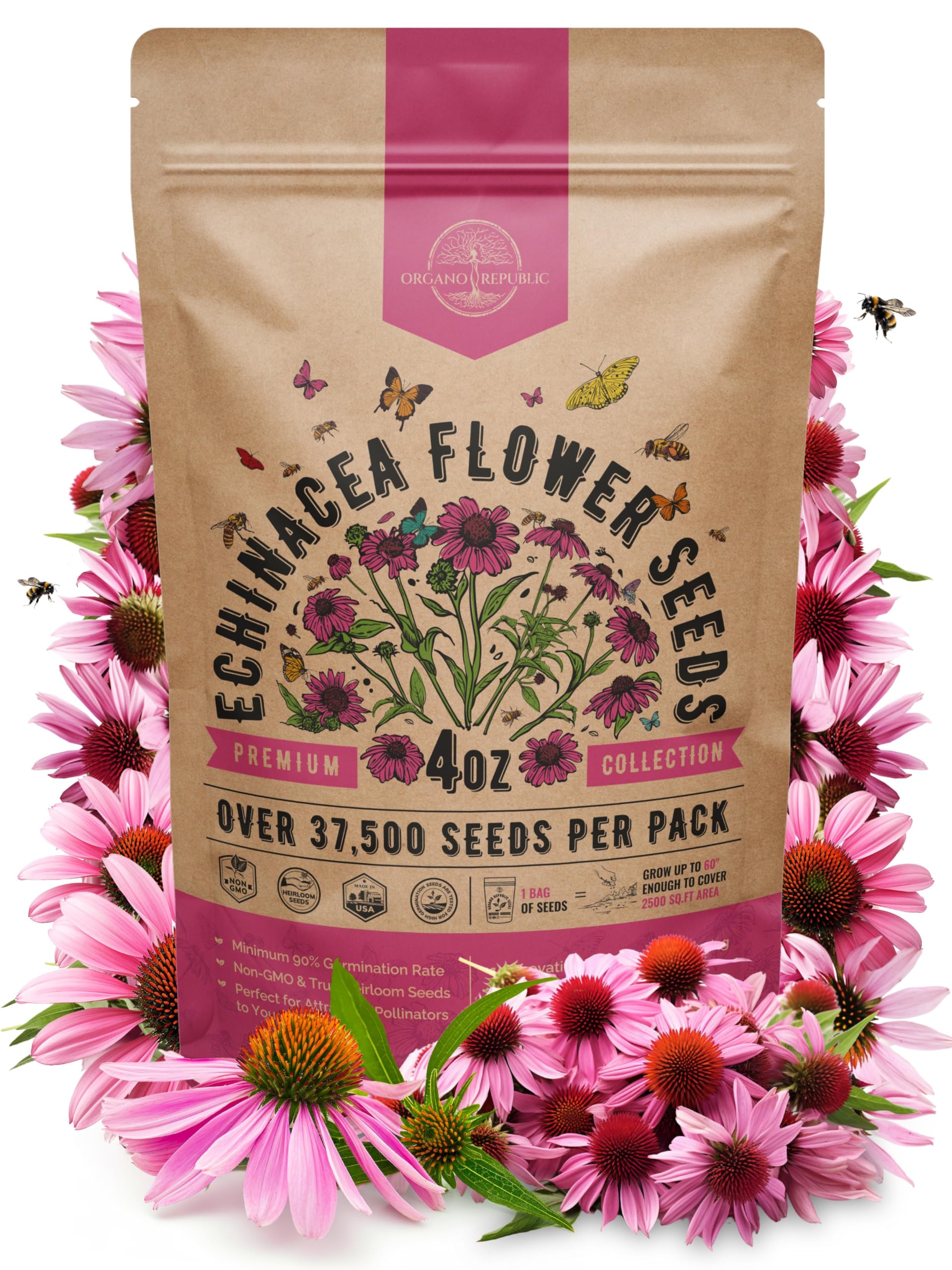 Organo Republic Echinacea Seeds Pack