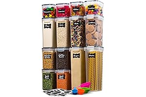 14-Pack Airtight Food Storage Containers Set: Ultimate Organization for Your Kitchen
