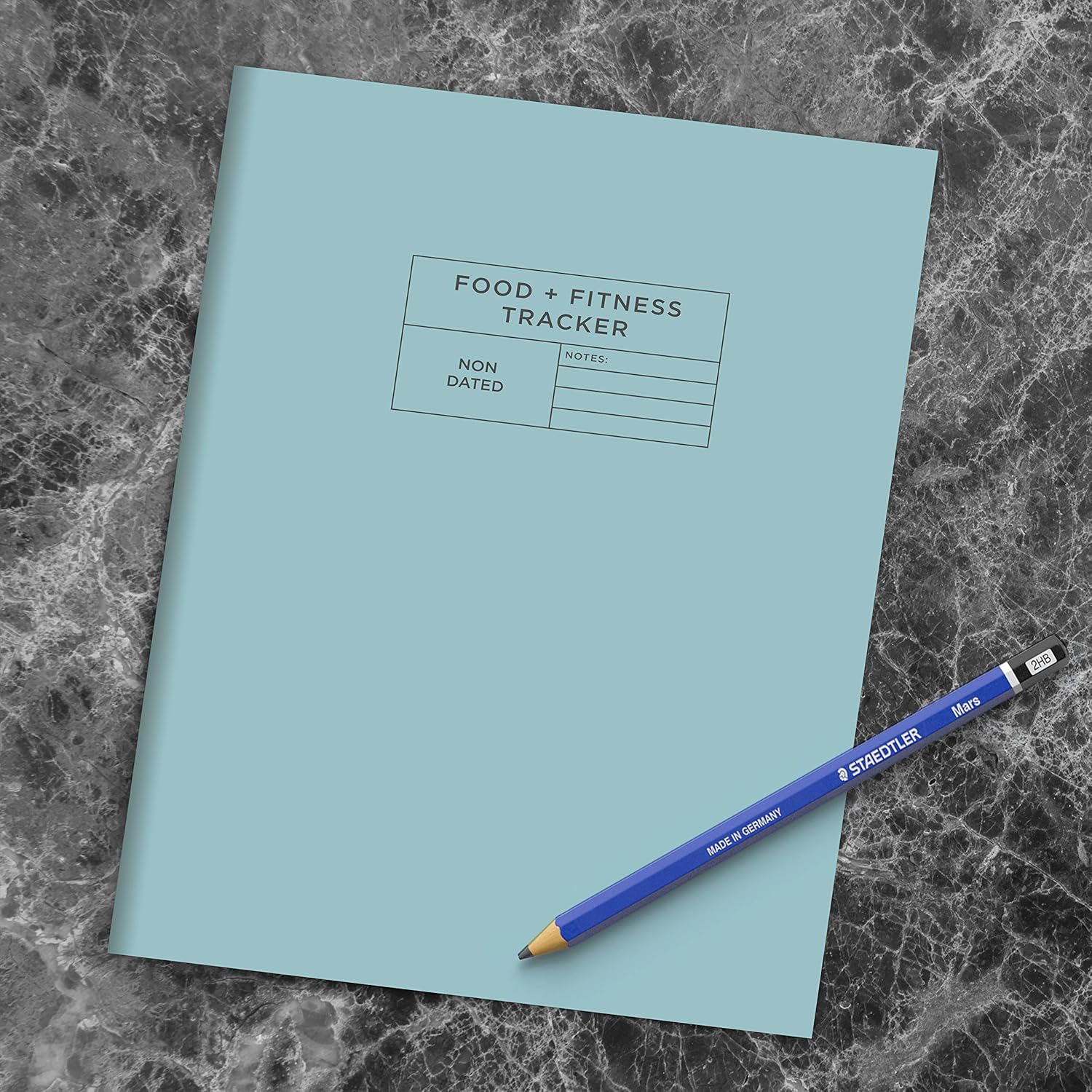 TF PUBLISHING - Blue Healthy Living Tracker - Weekly Health And Fitness Planner - Open Dated - 52 Weekly Spreads - Meal Plan and Fitness Log - Durable Design and Premium Paper - 7.5” x 10.25” : Sports & Outdoors