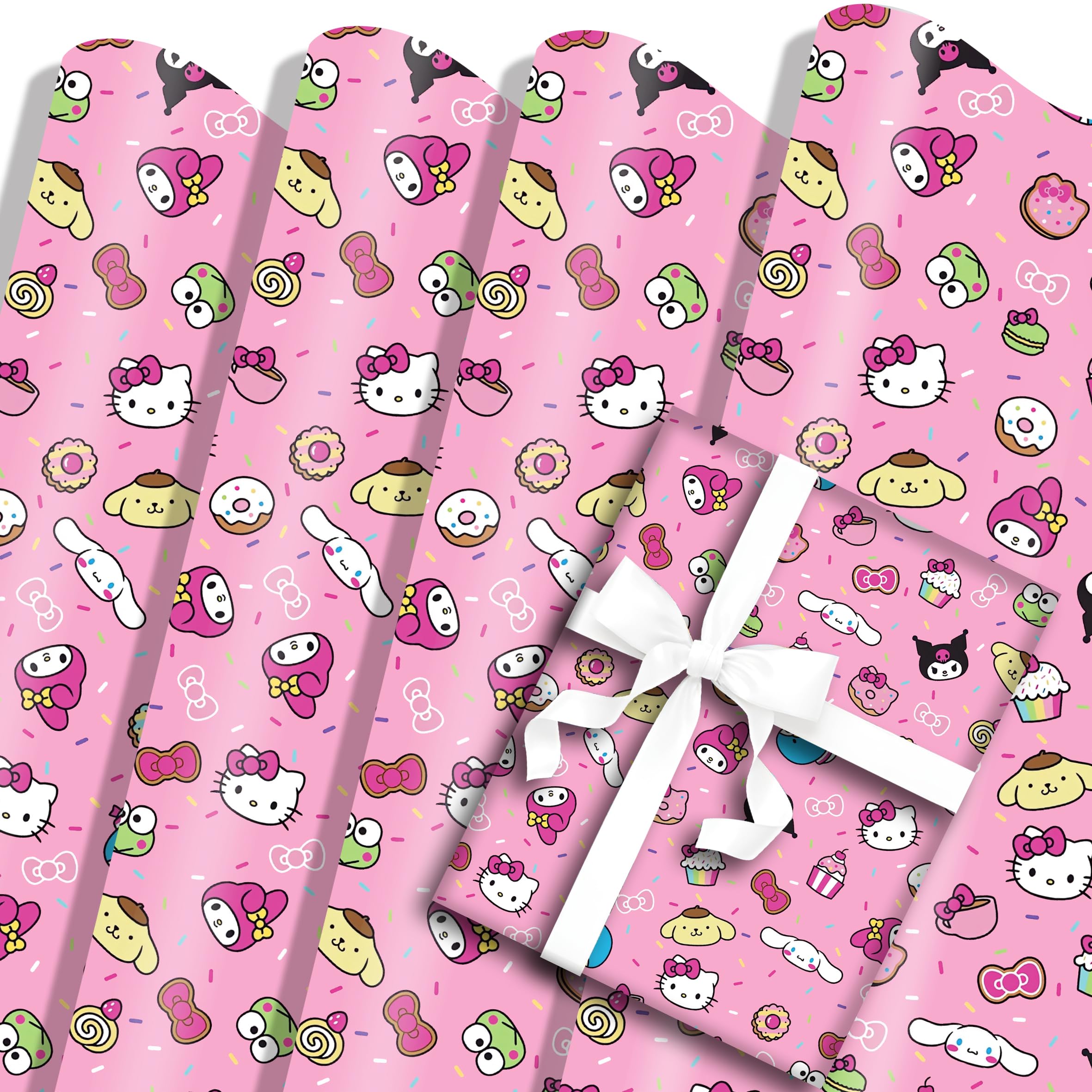 5 Sheets Kitty Gift Wrapping Paper 70cm x 50cm Sanr Kraft Gift Wrapping Paper For Birthdays Party Decoration Party Favors Supply DIY Crafts Gift