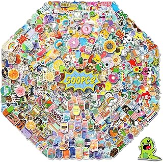 LIFEBE 500pcs Stickers Pack for Water Bottles , Waterproof Cute Vsco Laptop Stickers for Teens, Aesthetic Vinyl Decals for...