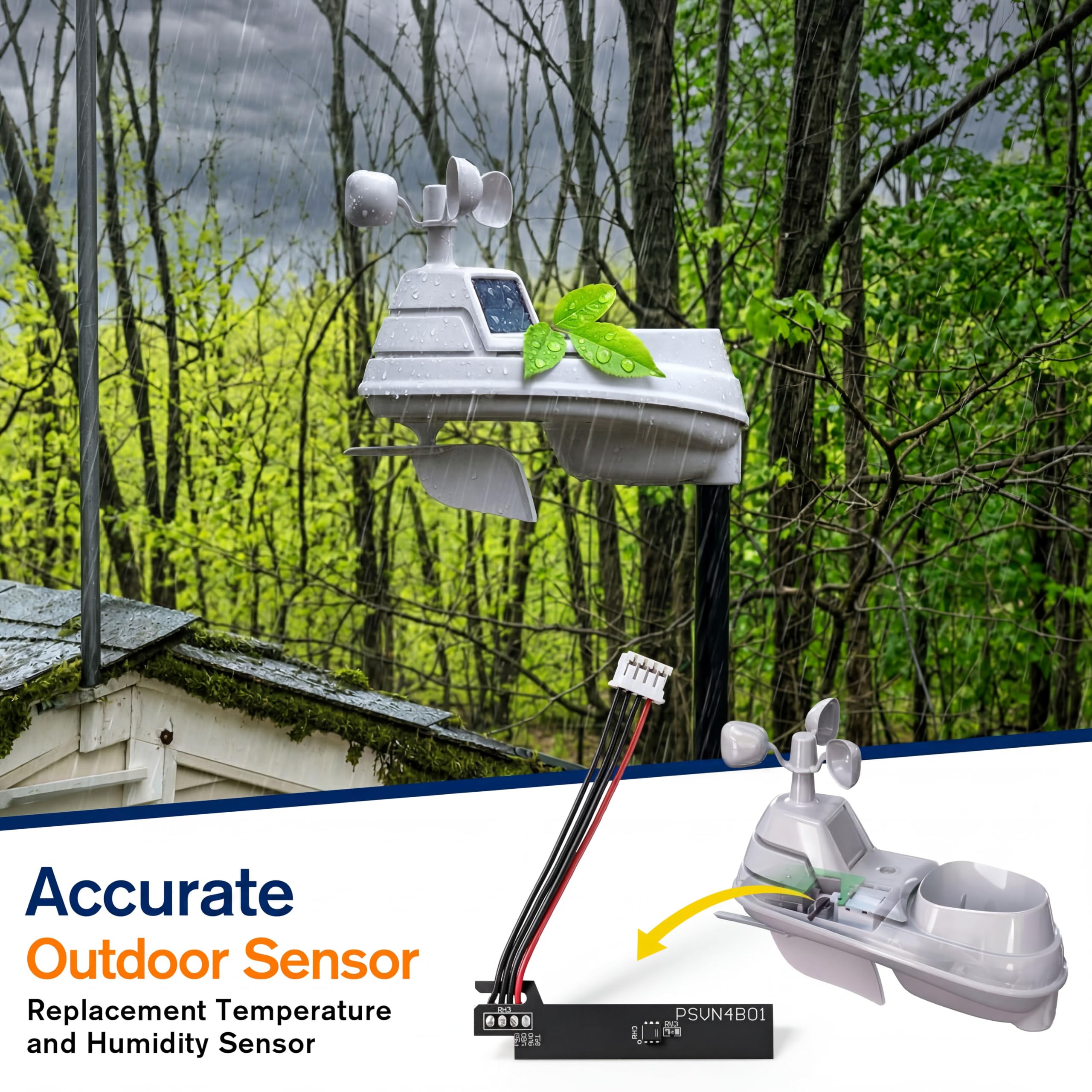 Temperature Humidity Sensor Replacement for AcuRite 5-in-1 Weather Station