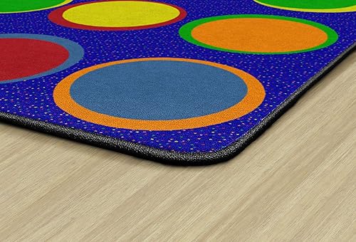 Miniatura 10 de Flagship Carpets Sitting Spots - Alfombra ovalada de asiento para aula infantil o sala de juegos de niños, alfombra de aprendizaje en casa, asientos