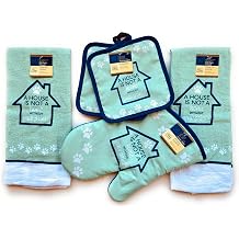 Home Collection 5 Piece Towel Set - A House is not a Home Without Paw Prints