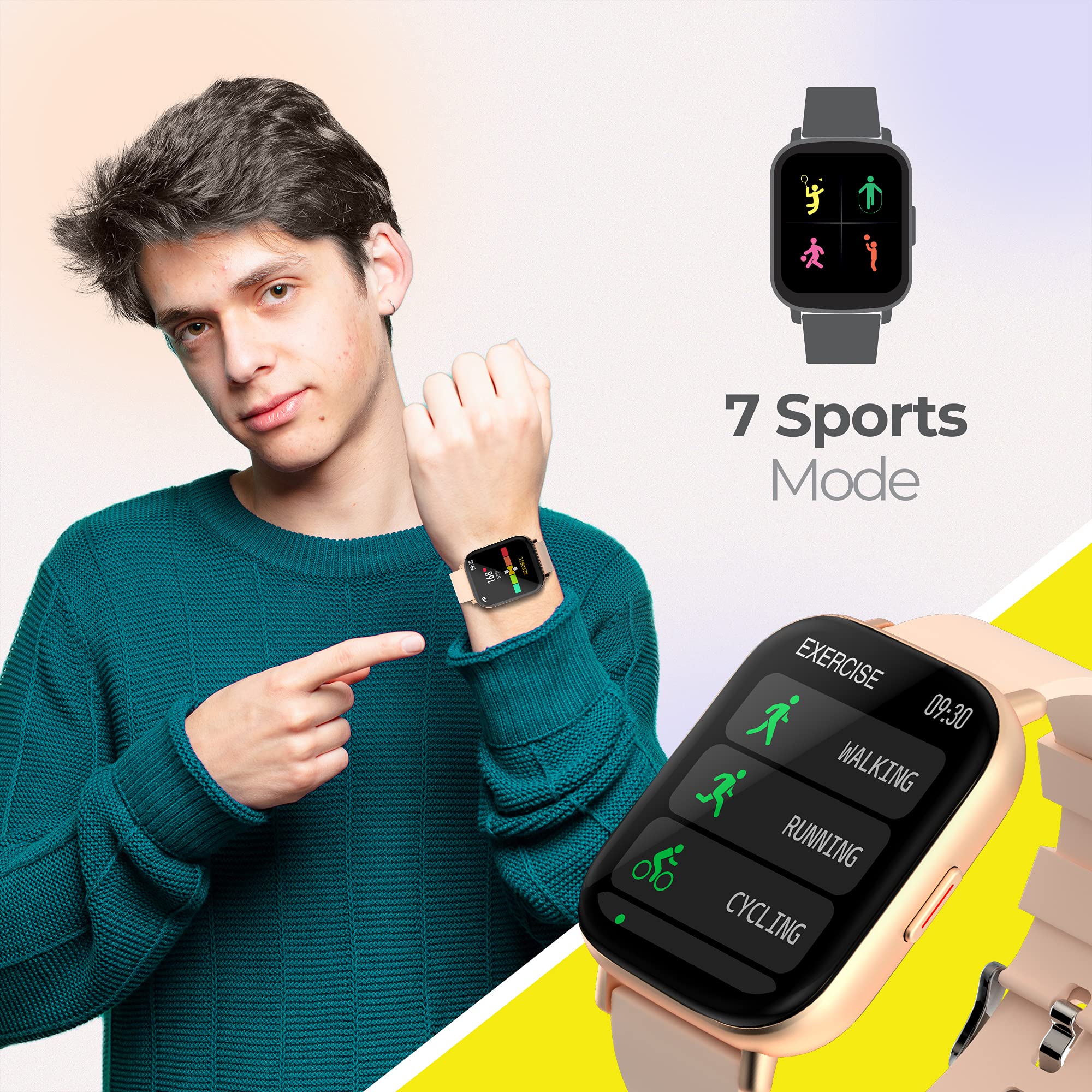 Buy ZEBRONICS ZEBFIT7220CH Bluetooth Smart Watch, 4.4cm (1.75") Full