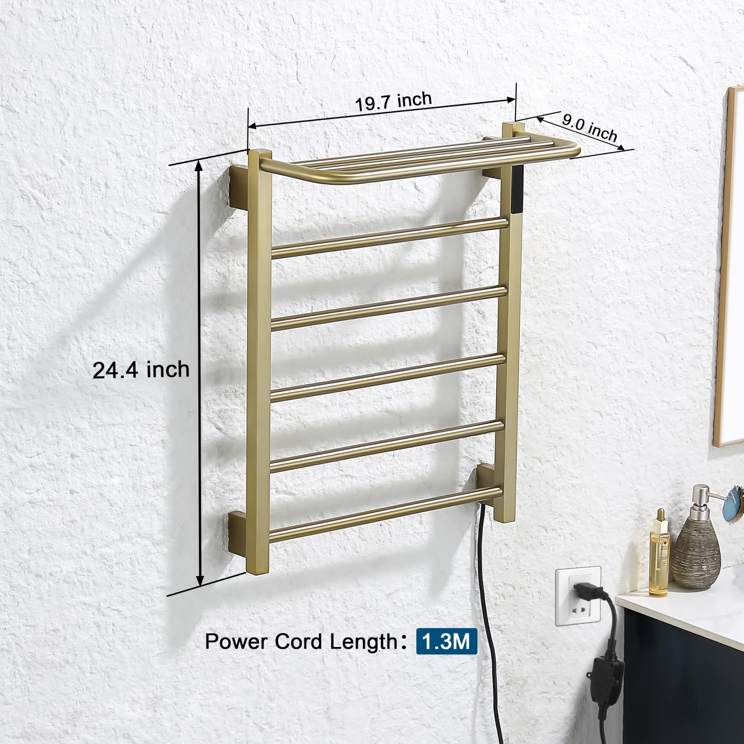 Amazon.com: KOOTTI Heated Towel Racks for Bathroom, Hot Towel