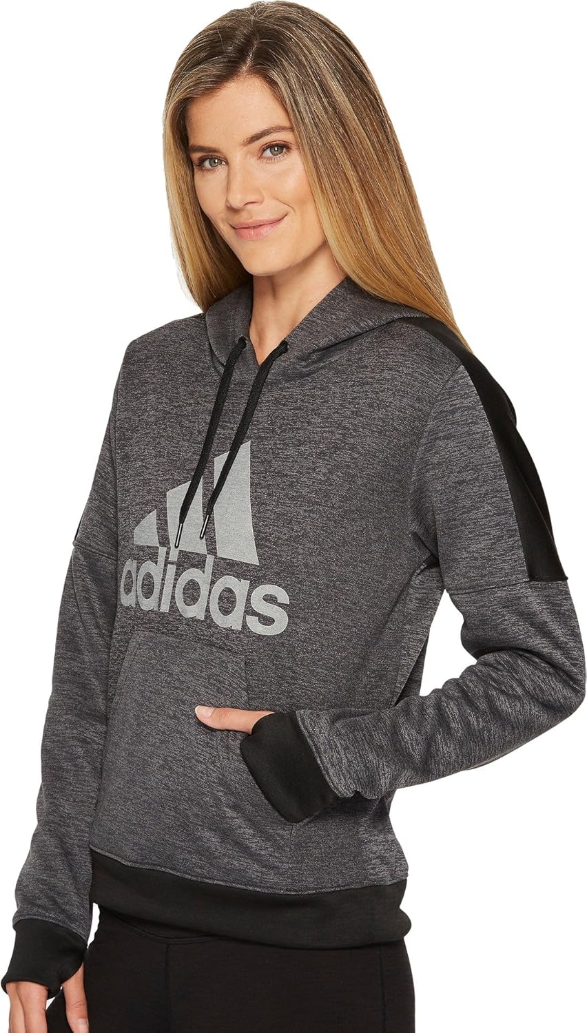 Adidas women's team issue fleece pullover hoodie Clearance