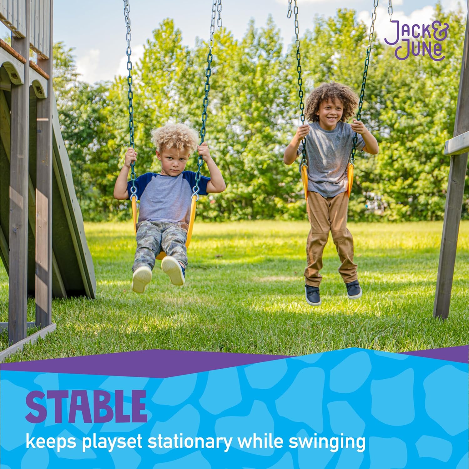 Jack & June Playset Anchor Kit – Essential Swing Set Hardware for Securing Your Playset to The Ground – Perfect for Keeping Your Kids Safe and Secure During Outdoor Playtime!