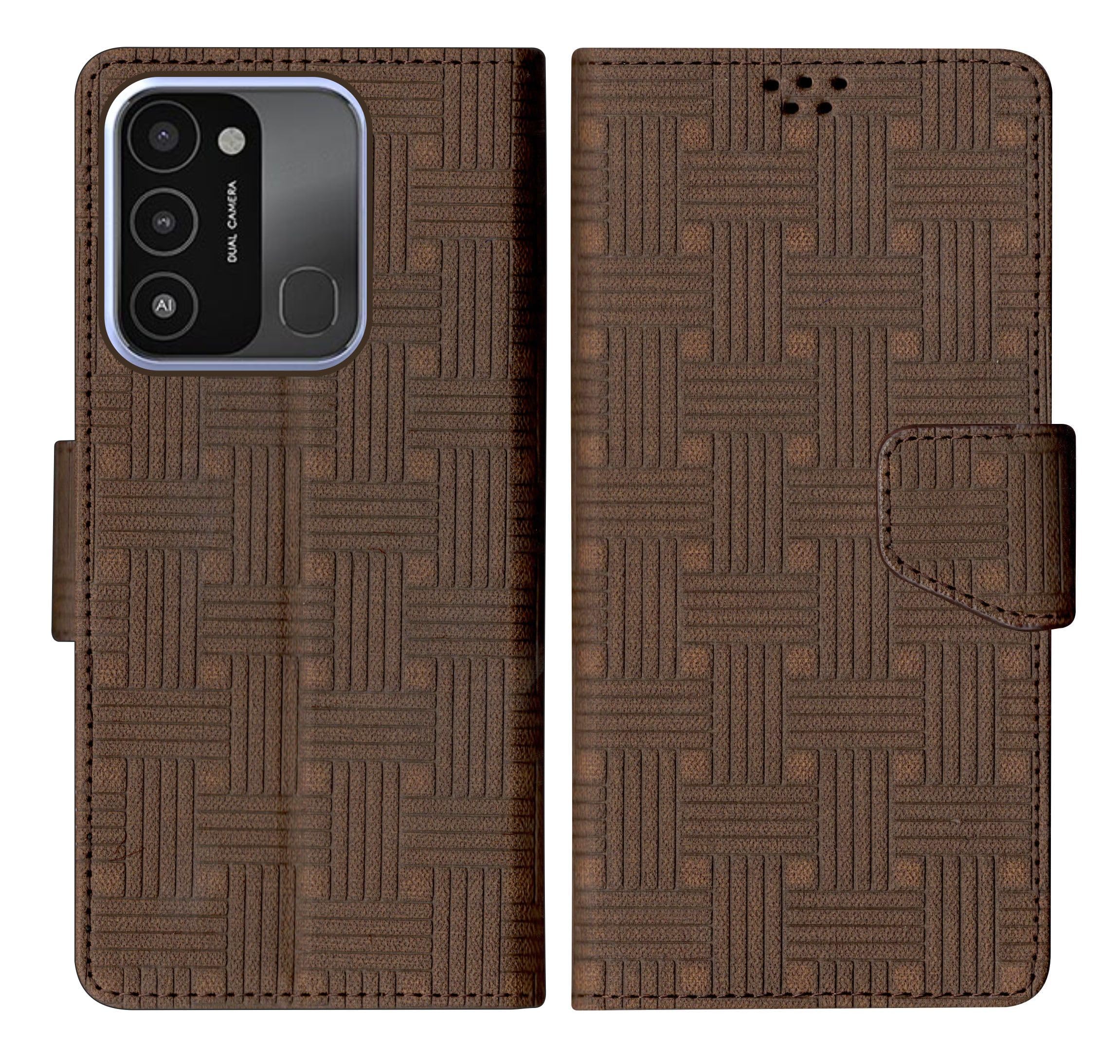 SBMS Flip Cover for Tecno Spark 9 / Tecno Spark 8C / Tecno Spark Go 2022 Back Cover Case with Magnatic Closure | Inbuilt Stand | Card & Money Pocket (Mat Brown) (B0C9SFHS5M) Amazon Price History, Amazon Price Tracker