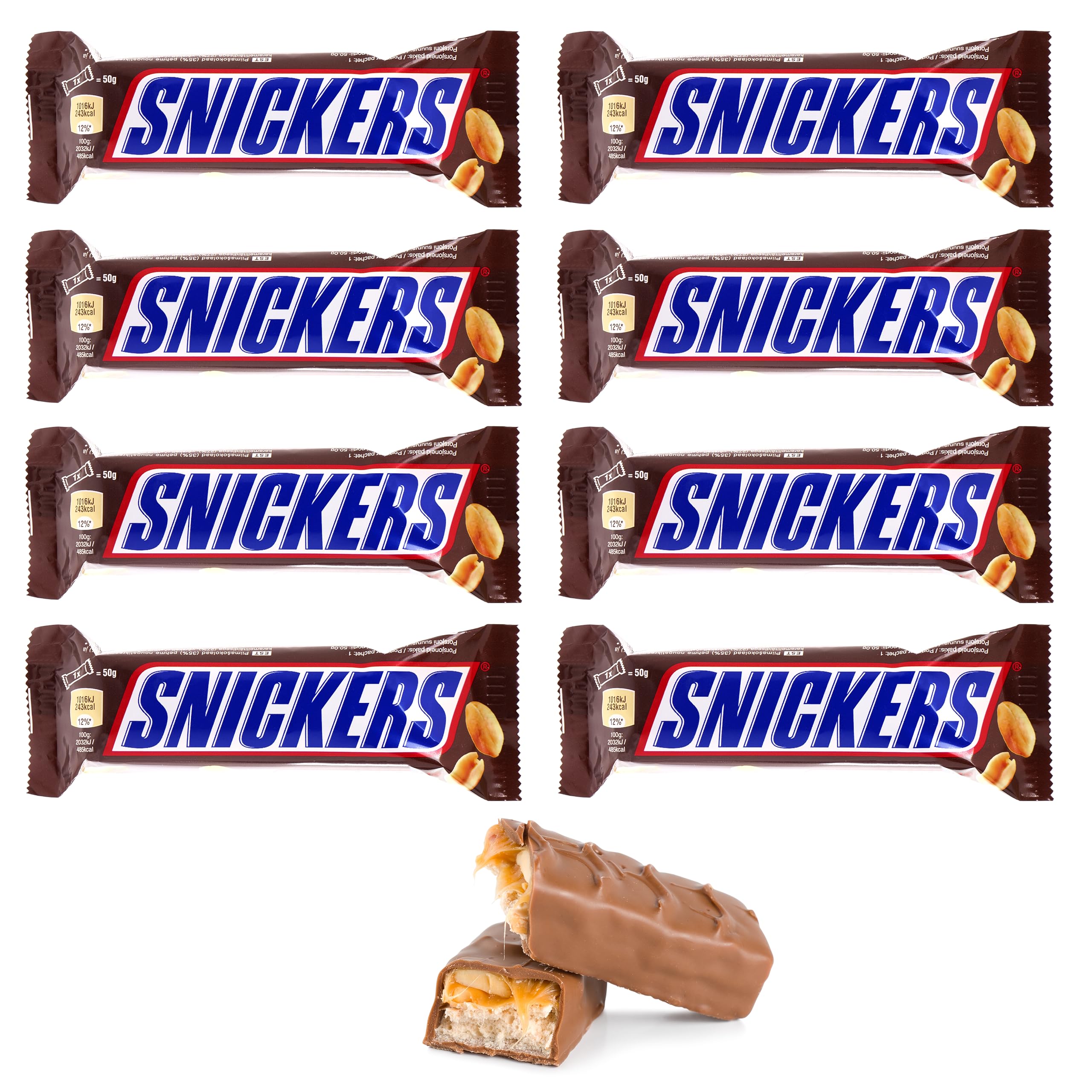 Buy Snickers Candy Bar Individually Wrapped Nougat, Roasted Peanuts