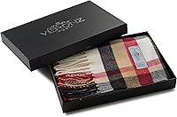 Vista 59 de Veronz - Bufanda clásica de invierno muy suave de aspecto lujoso y sensación de cachemira con caja de regalo Regalo a cuadros rosa y marrón