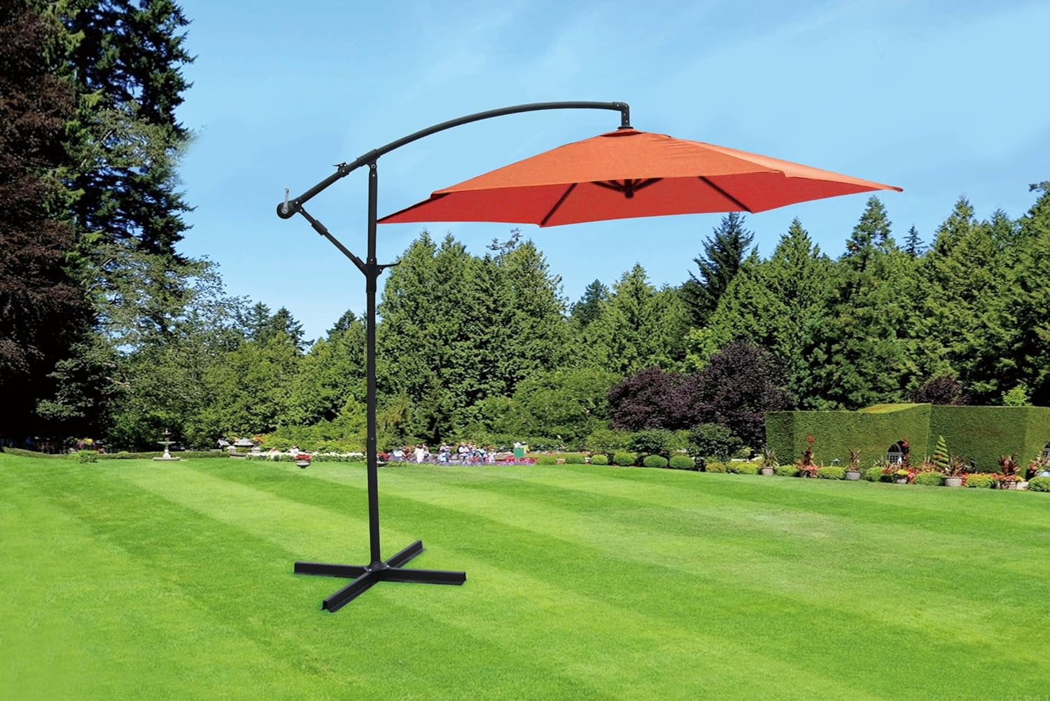 Groundlevel extra large 3 Metre Banana Parasol Terracotta Amazon.co