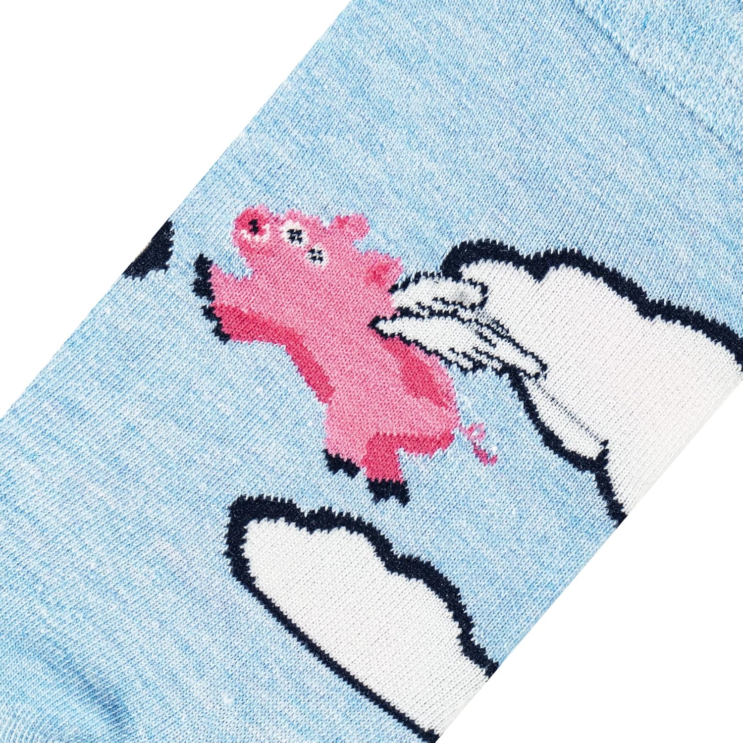 Crazy Socks Pigs Fly Fun Print Novelty Crew Socks for Women - Image 4