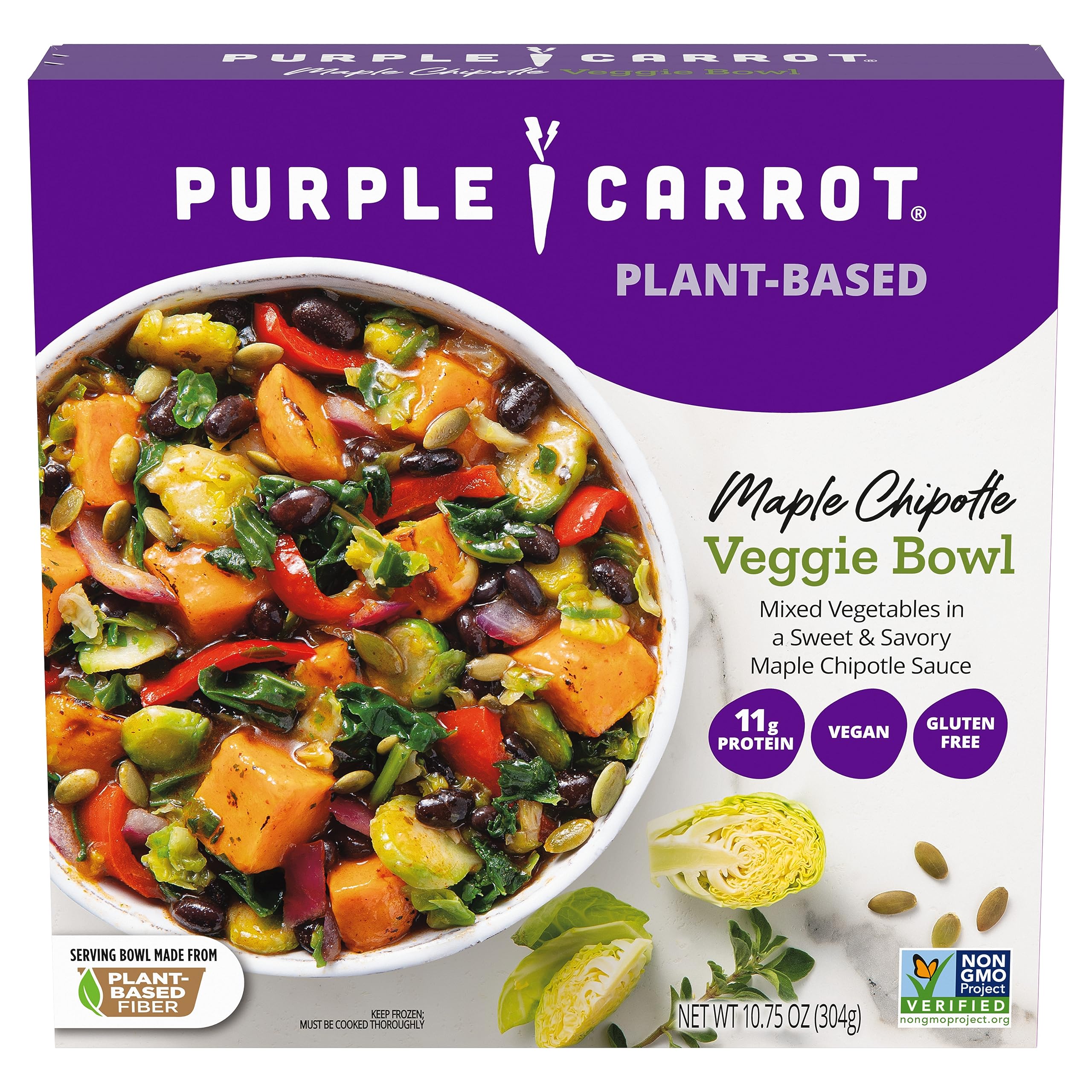 Purple Carrot Maple Chipotle Brussels Sprouts, Vegan, Frozen Meal, 10.75 oz.