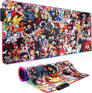 Levomat RGB Mouse pad Led Gaming Mouse Pad, Large glowing Mouse Pad with RGB light, Colorful Soft mouse Mat for Mice Computer Keyboard with Anti Slip Rubber Base Waterproof mice mat (9040 dajihe)