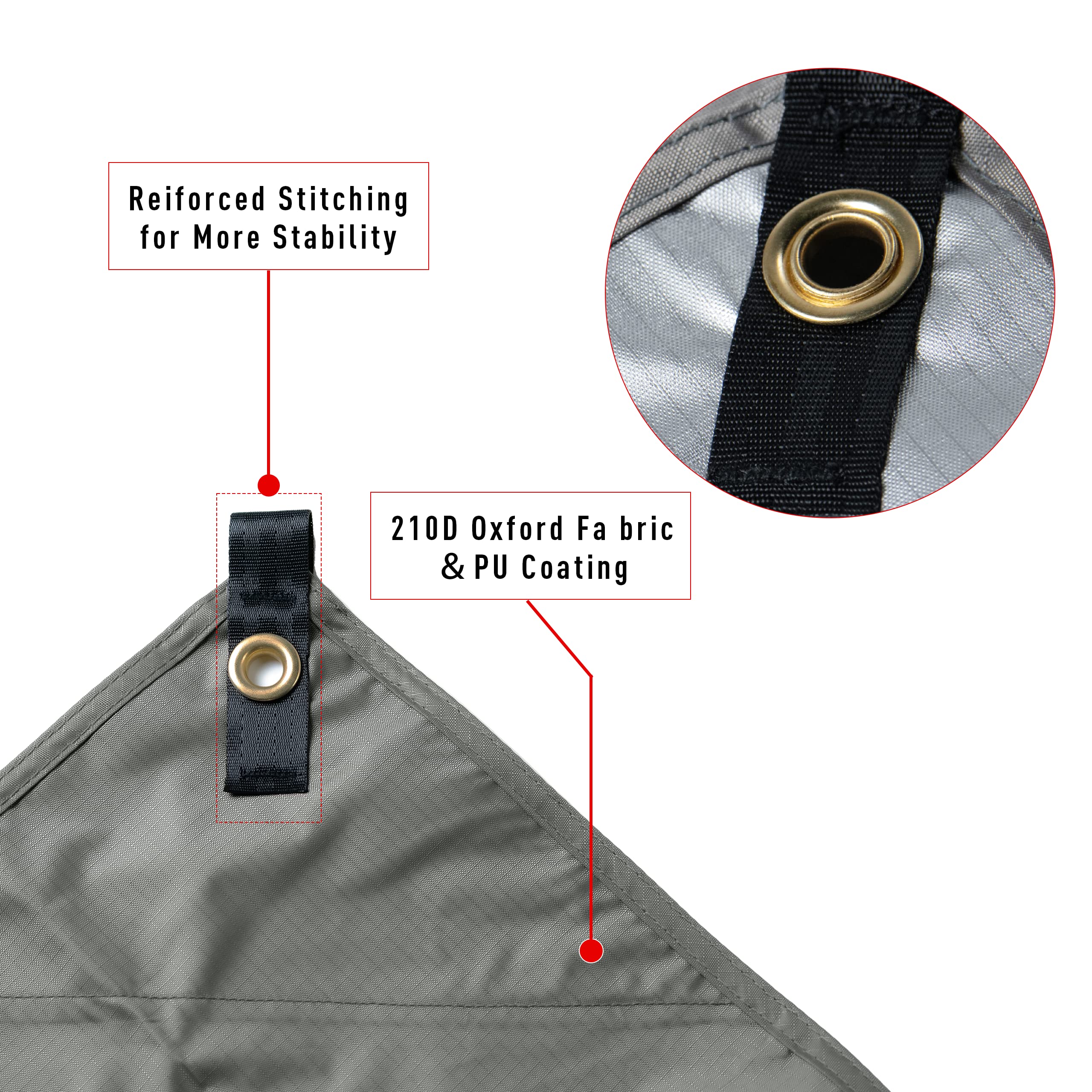 TORUK 10x10Ft Camping Tarp Waterproof | Portable Lightweight Hammock Tarp | Multifunctional Hammock Rain Fly for Camping Hiking Fishing Picnic (Tae)