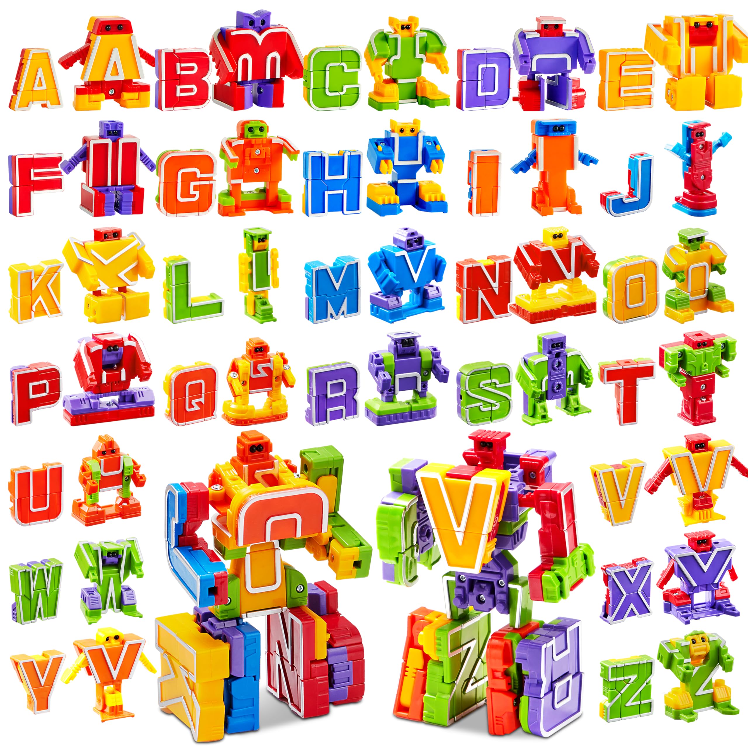 JOYIN Alphabet Robot Action Figure Jouets pour Enfants ABC Apprentissage, Fête d'anniversaire, Récompenses pour Salle de Classe,