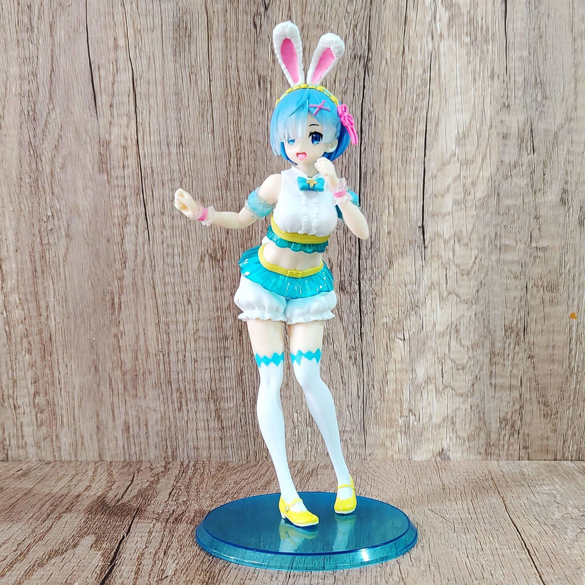 LOOACG Japanese Anime Re：Life In A Different World From Zero Rem Beautiful Bunny Girl PVC Action Figure Aldult Toys Model Collection Doll Beautiful Girl Model Ornaments Boxed Gift