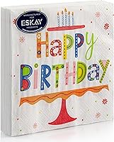 Vista 22 de Servilletas de globo para cócteles, aperitivos, bebidas de bar, cumpleaños y eventos de fiesta, 3 capas gruesas y absorbentes