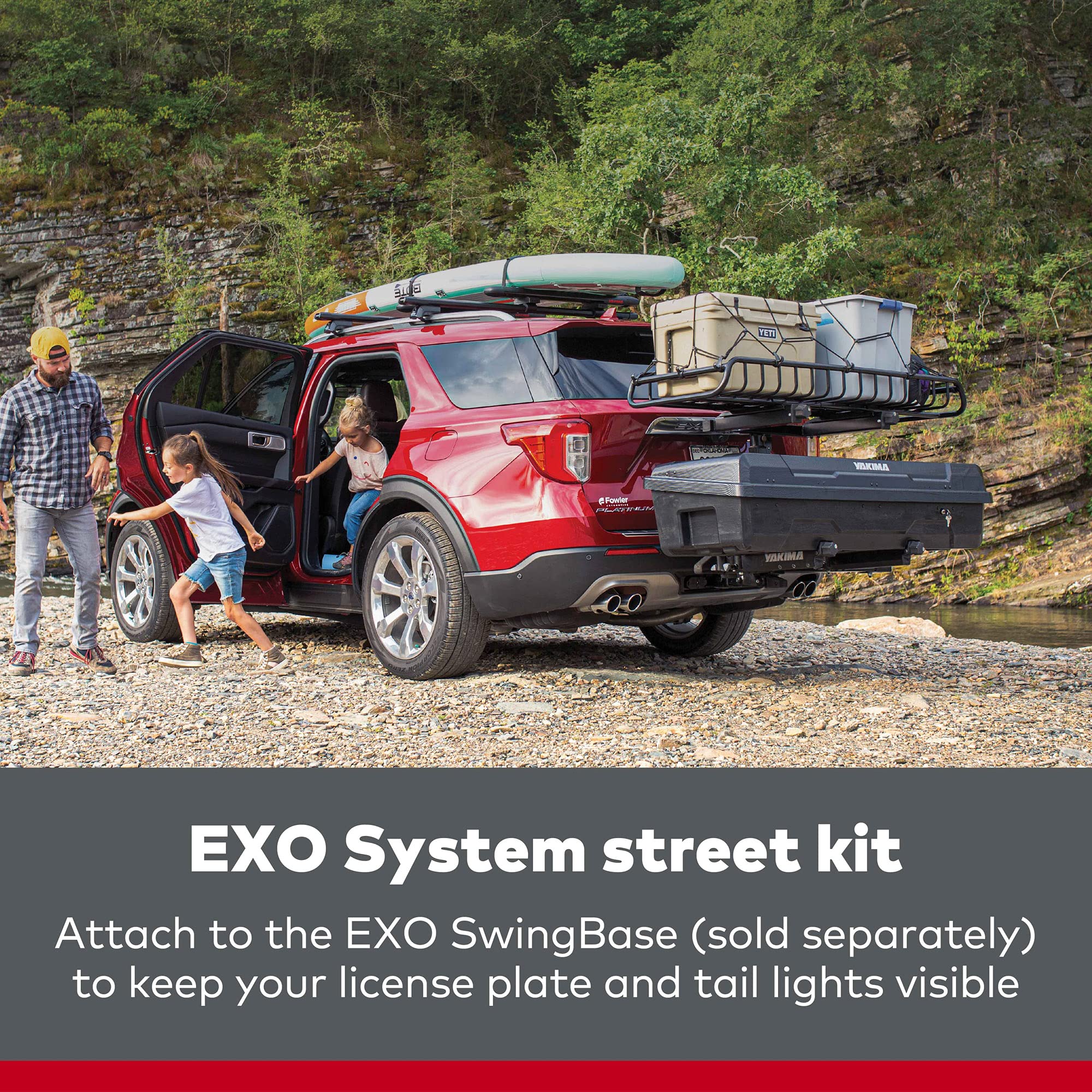 Yakima 5.4 Pound Waterproof EXO LitKit System License Plate and Light Kit with Tail Lights Accessory for EXO Swingbase Hitch Rack System, Black