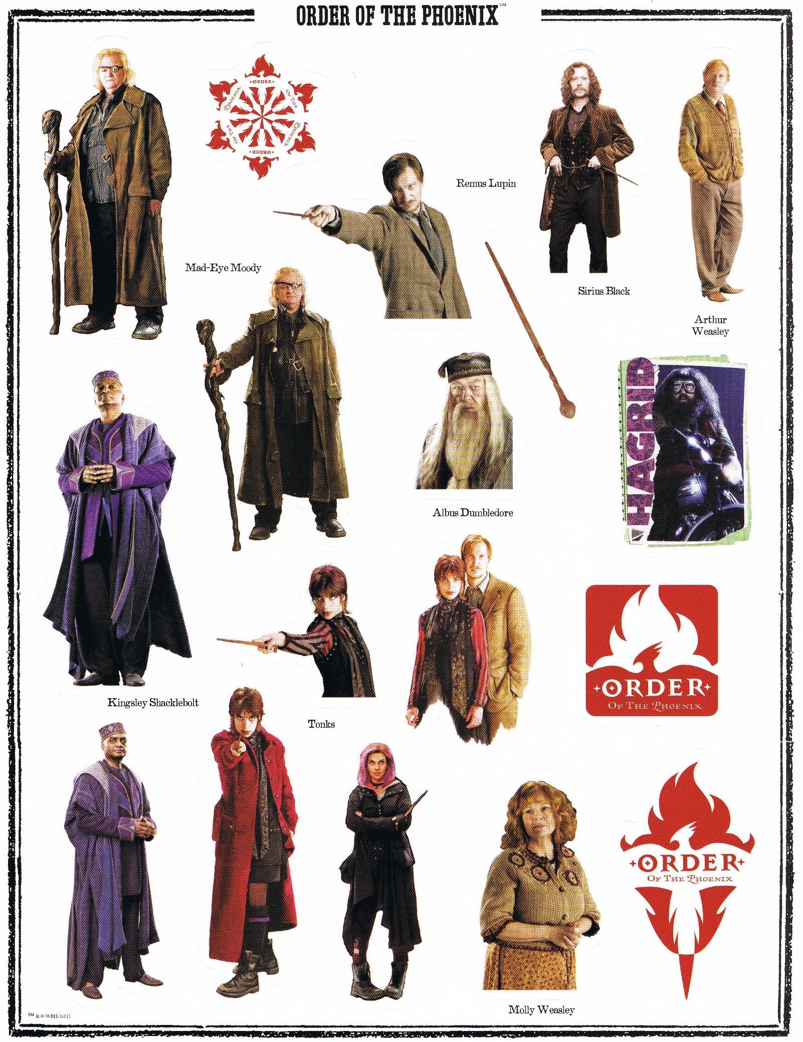 Buy Harry Potter Full Sheet Stickers "Order of The Phoenix Members