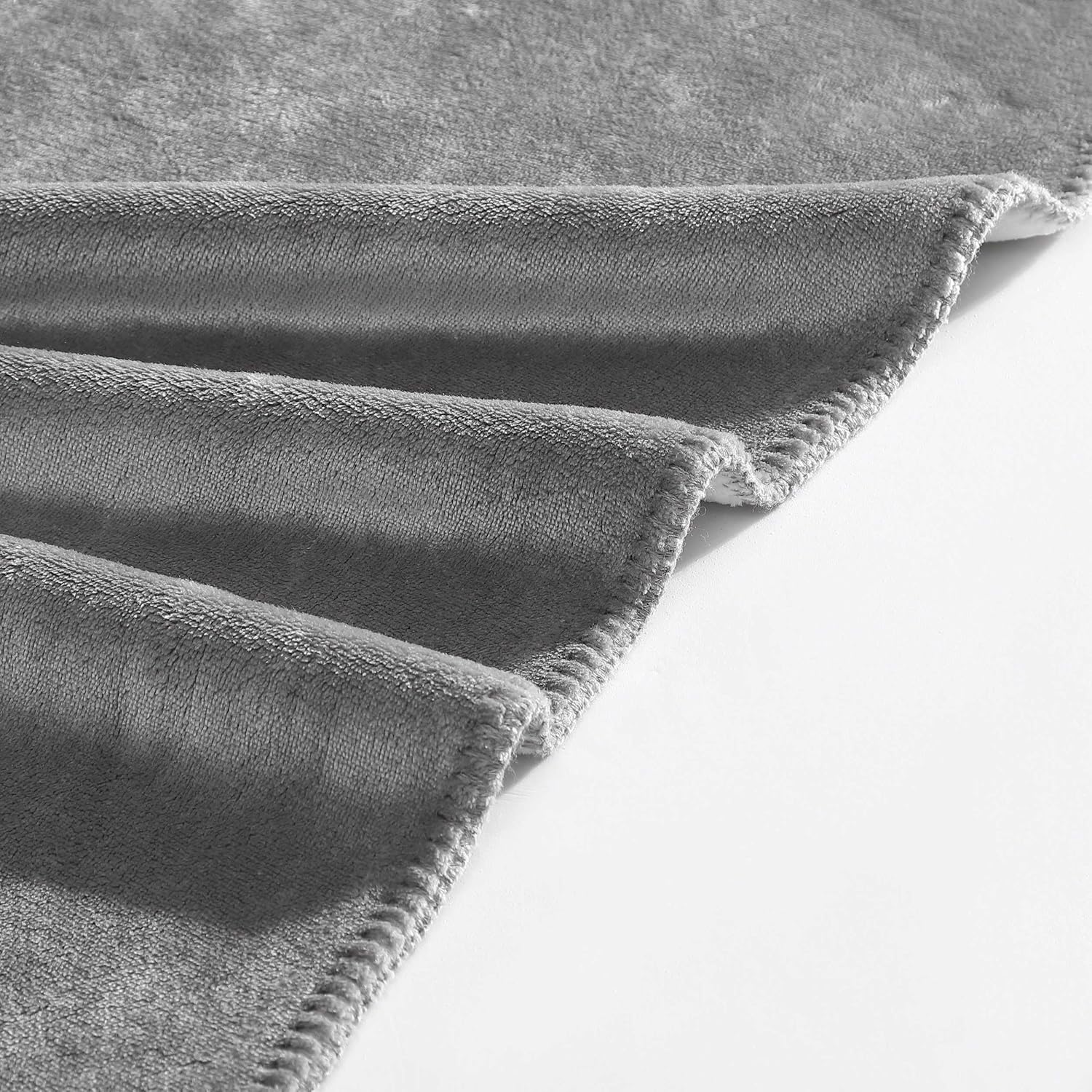 Calvin Klein - Throw Blanket, Reversible Premium Plush Bedding with Whipstitch Detailing, Practical Luxury Bedding Essentials (Modern Reversible Solid Grey, 50 x 70) - Image 2