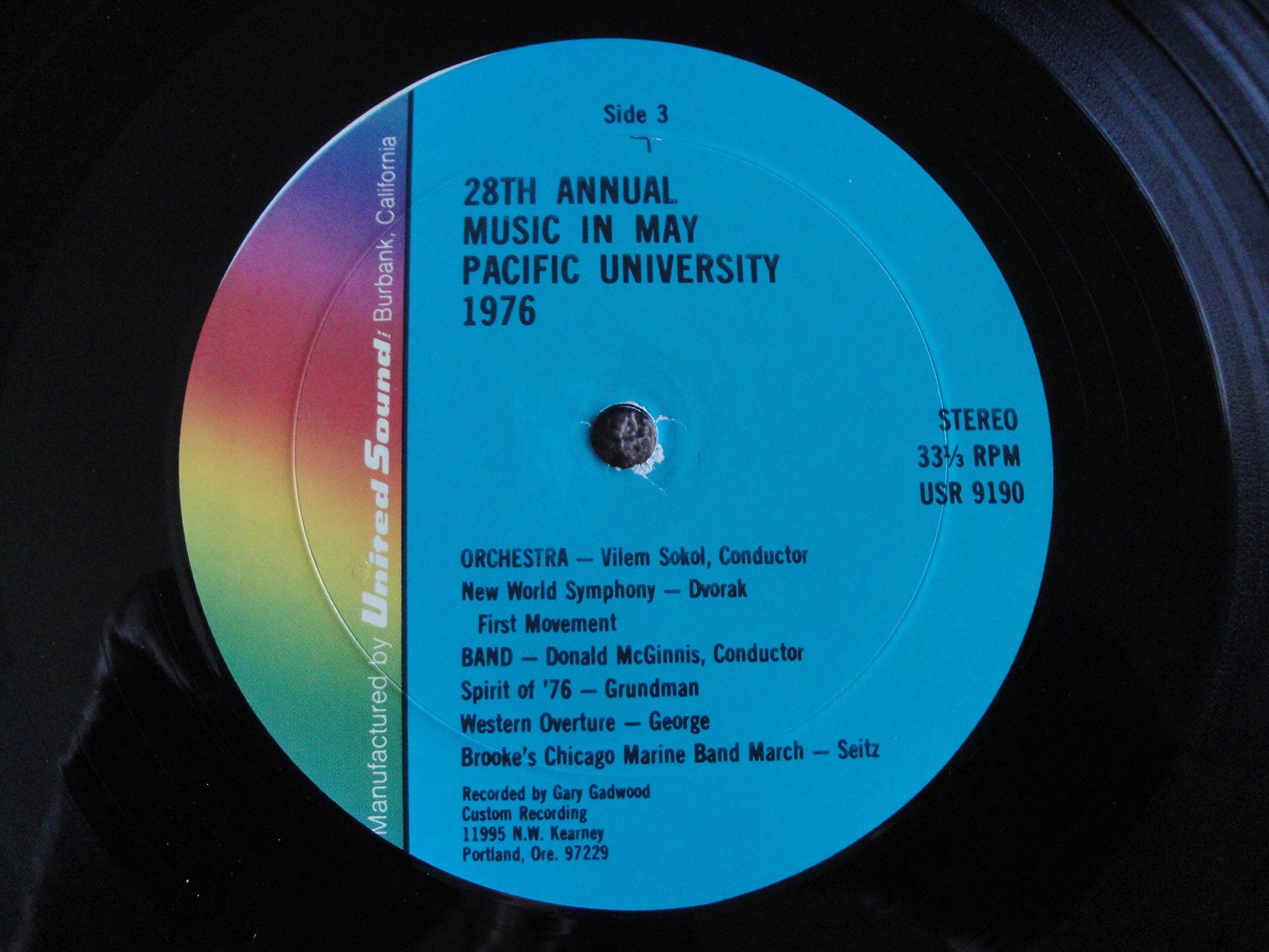 Pacific University 28th Annual Music In May Concert 1976 Vinyl Lp